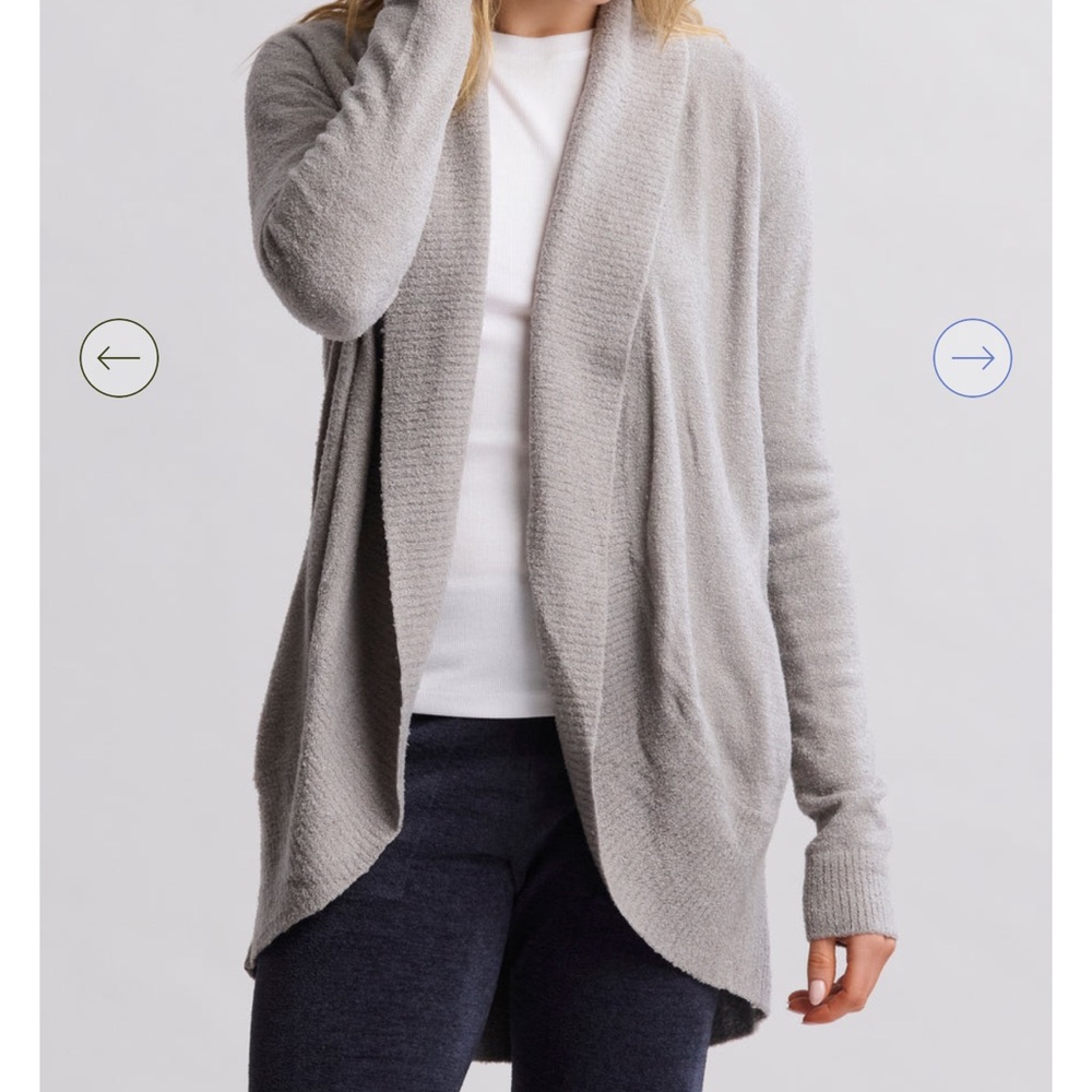 Barefoot Dreams Heather Gray Open-Front Women's Cardigan
